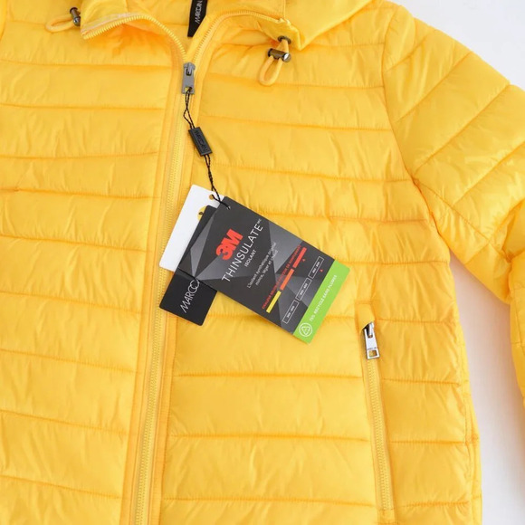 Marc Cain Bright Yellow Lightweight Puffer Outdoor 3M Thinsulate  Jacket Size 3 - Picture 7 of 15